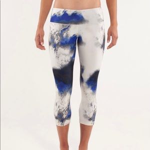 Lululemon Wonder Under Crop- Milky Way Multi Sz 6